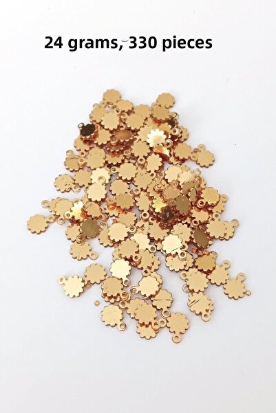 modi Oya Evening Dress Bracelet Necklace Plexi Metallic Plastic Flake Gold Co...