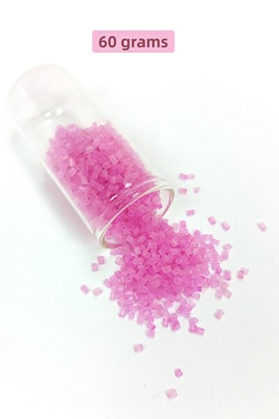 Generic Brand Cut Glass Beads 2mm - 60 Grams - Transparent Matte Pink - Bnc377