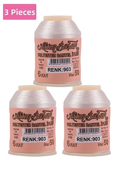 modi 3 Pieces of Goldenrod Needle and Lace Thread 20 Gr - No: 903