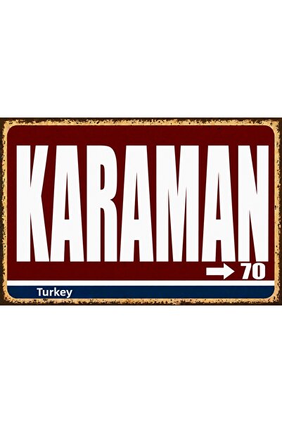 Lucena Karaman 70 Μεταλλική Πινακίδα Τοίχου Ρετρό Βίντατζ Διακοσμητική Πινακί...