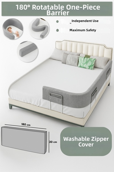 MİRALAY New Generation Bed Barrier 180 cm Gray - Painted