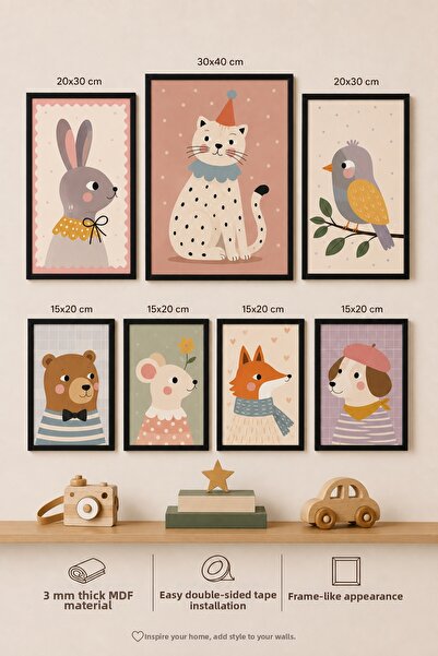 UNT 7-Piece Frame-Looking Modern Painting Set |   Children's Room Wall Decora...