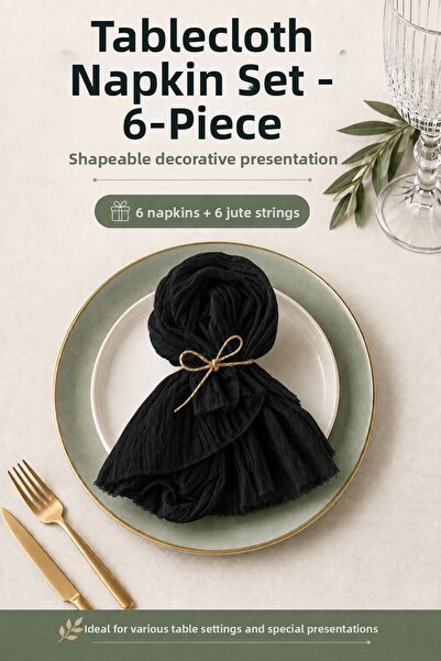 Soft Kare Σετ 6 τεμαχίων χαρτοπετσέτες φαγητού Bohemian για ειδικές περιστάσε...