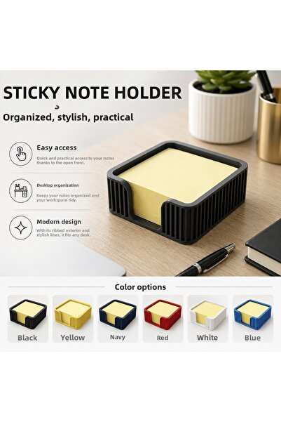 MYE TEKNOLOJİ Sticky Note Holder Desktop Post-It Organizer Note Paper Organizer