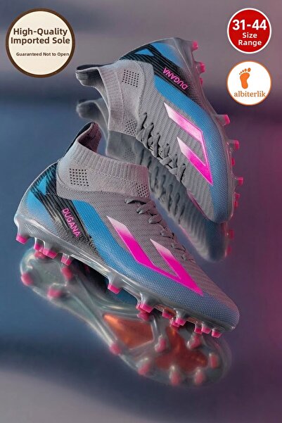 AlbiShoes Ghete de fotbal pentru bărbați, de calitate, importate, cu talpă pe...