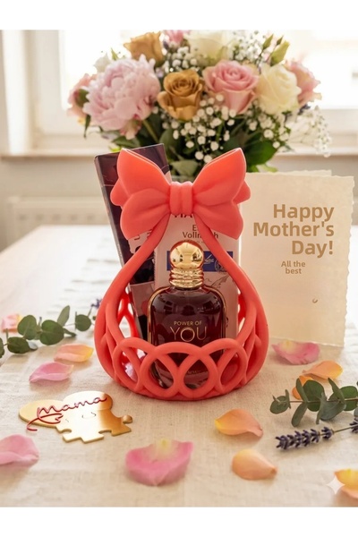 DU&ER Coquette Bowknot Makeup Organizer Perfume Cosmetic Holder Desktop Baske...