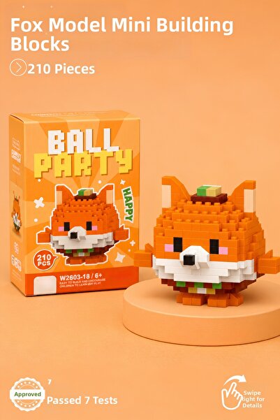 Nandy Home Fox with Hat Model Character Figure 3D Building Toys - 210 Pieces