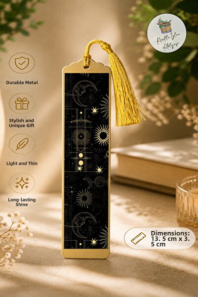 renkli izler atölyesi Artistic Design Metal Bookmark
