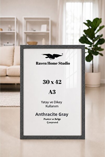 Raven A3, 30X42Cm Anthracite Gray Frame, Poster Painting Picture Frame, Photo...