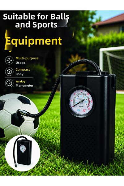Lisinya Multi-Purpose Portable Air Pump Vehicle Bicycle Ball Tire Inflator Pu...