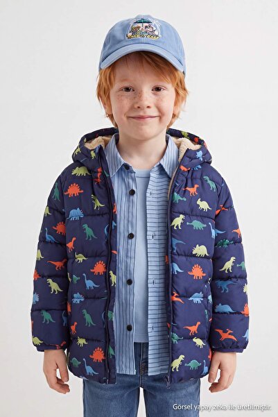 TRENDYOLKIDS Navy Blue Boy's Coat Tkdaw27Mo00002