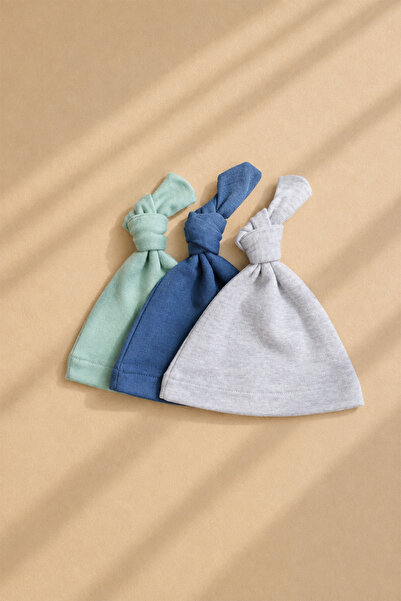 ilays beauty First Class Premium Cotton Baby Beanie -Set of Three-