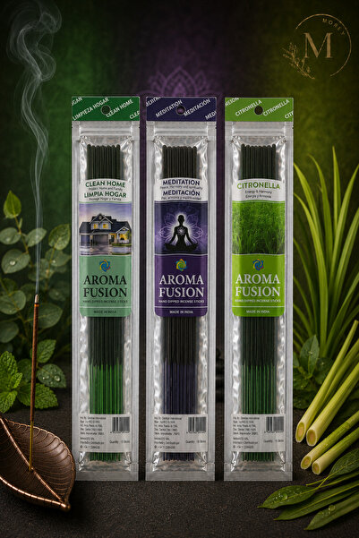 Morey Aroma Fusion 45 Adet Organik Çubuk Tütsü 3 Paket (30 CM - 1 SAAT YANMA ...