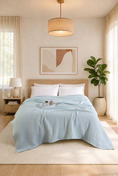 Cottonest Double Pike |   Honeycomb Textured Bedspread |   200 X 220 cm