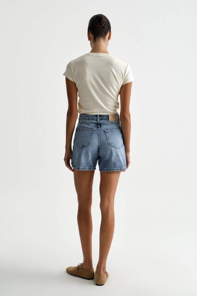 Açelya Okcu Pantaloni scurți midi din denim Premium Kaida
