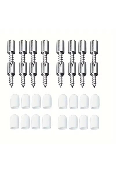 choice2 0.98inch 32Pcs White Set 16/32/64Pcs Shelf Bracket, Self Tapping Scre...