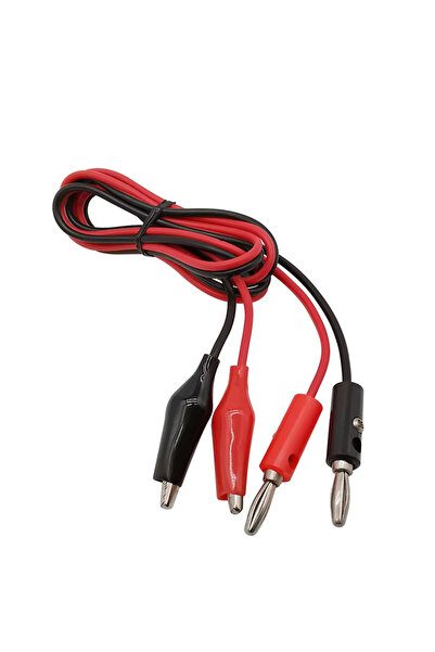 Choice clip to plug 1Meter Cable Red and Black Alligator Clips Jumper Wire Te...