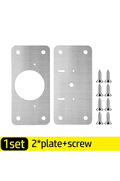 Choice B- 1set 2/10Sets Cabinet Hinge Repair Plate Kits Door Hinge Mounting P...