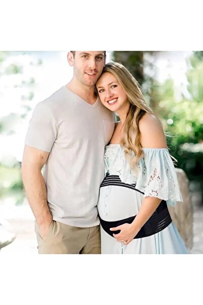 Generic 3-in-1 Pregnancy Belt for Lumbar and Abdominal Support, Black, Size XL