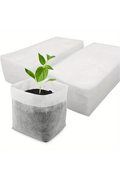 Choice G1672A 100pcs Biodegradable Seed Nursery Bags, Non-Woven Plants GrowBa...