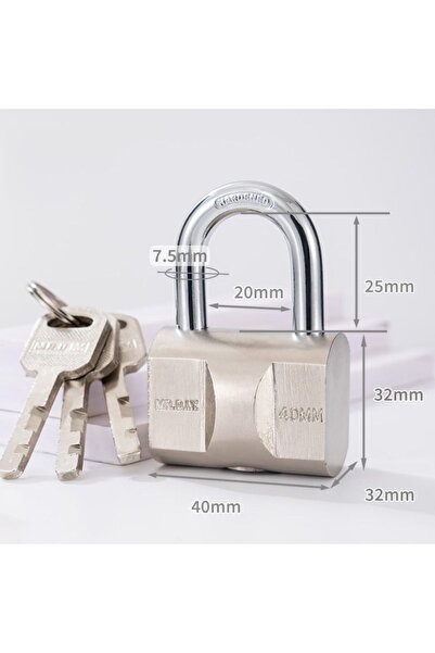 choice2 40mm Stainless Steel Heavy Duty Padlock Rust Proof Safely Anti-theft ...
