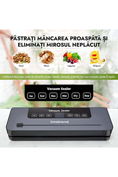 Generic Vacuum Food Sealer, 5 Functions, Cutter, 10 Bags Included