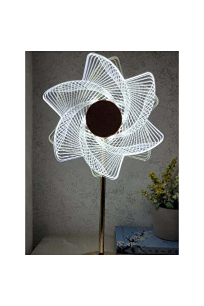 Generic Lampă decorativă Sun Flower Aurie cu Lumină Caldă și Rece