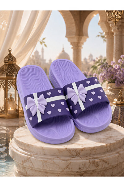 Generic Brand Women's Bow and Heart Decorated Home Slippers, Soft Eva Non-Sli...