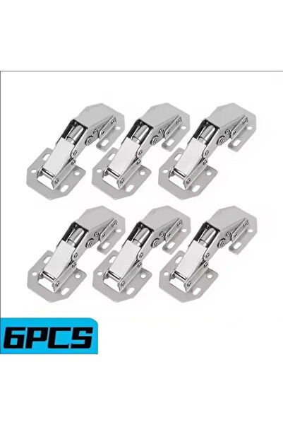 Choice 6PCS 4/6/10PCS 90 Degree Cabinet Hinges No-Drilling HoleHydraulic Buff...
