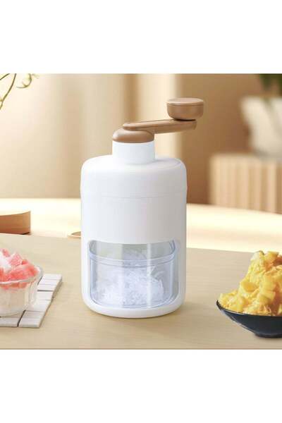 Generic Manual ice crusher with stainless steel blade, large container - Whit...
