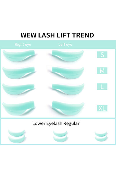 Choice1 light green 14Pcs 7 Sizes Hot Sale Lash Lift Rods, Lash Lift Shield f...