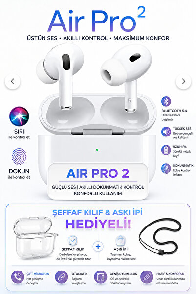 KALİTESENİNLE Iphone11/12/13/14/15/16/17 Uyumlu PRO 2.Nesil Pro Kulaklık ANC ...