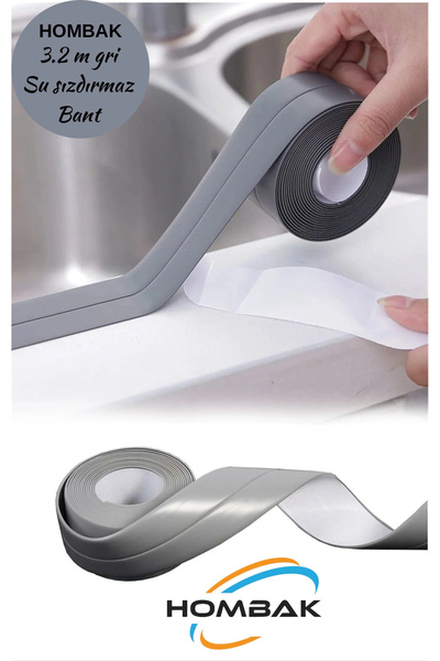 Pastimore Gray Shower PVC Sink Bathtub Countertop Edge Bathroom Kitchen Window 3.2 Mt Waterproof Proof Insulation Tape