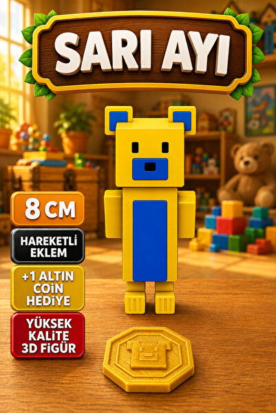YAGLİZ Super Bear Adventure Sarı Ayı ve Sırtında Shicka Oyuncak