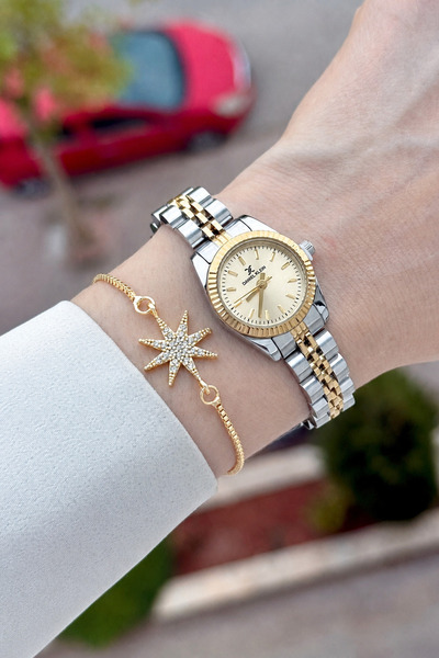 Daniel Klein Dial Gold Strap Gold Gray Color 22.5 mm Same as in the Image Wom...