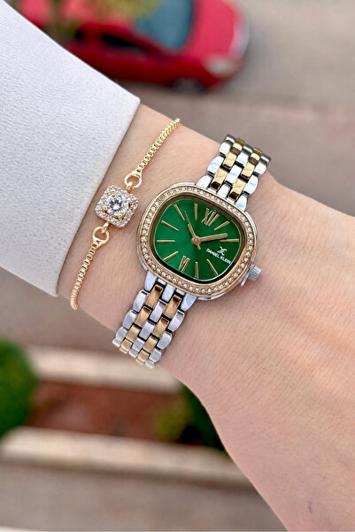 Daniel Klein Dial Green Gold Metallic Color 27 mm 2 Year Warranty Women's Wri...