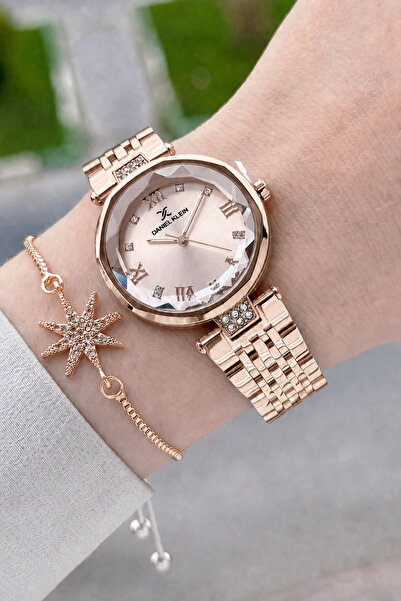 Daniel Klein Rose Renk Kesme Camlı 32 Mm Kadın Kol Saati
