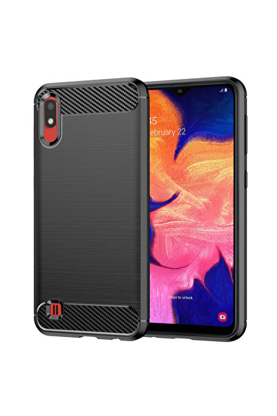 Techsuit Husă pentru Samsung Galaxy A10, Silicon Carbon, negru - negru