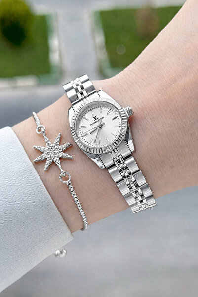 Daniel Klein Silver Color 22.5 mm Women Wrist Watch and Bracelet with Gift Pa...