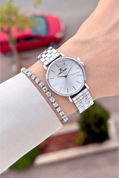 Daniel Klein Gray Color 30 mm Women's Wristwatch and Bracelet Same as Pictured