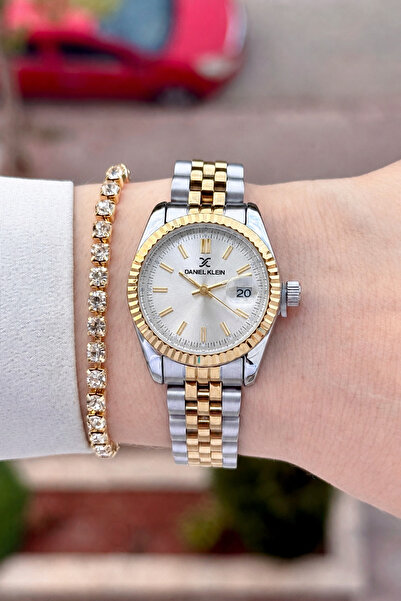 Daniel Klein Sarı Silver Renk 28 Mm 24 Ay Garantili Kadın Kol Saati ve Bileklik