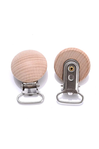 Choice 10pcs 10Pcs Natural Beech Wooden Pacifier Chain Dummy Holder Clips Rou...