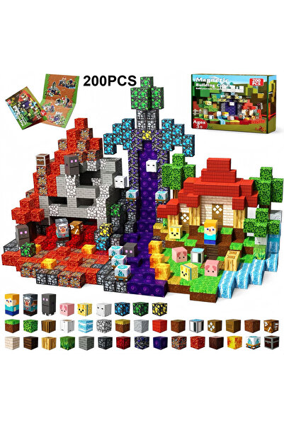 choice2 200pcs(With Box) 100-300pcs Magnetic Tiles Building Blocks Set,My Wor...