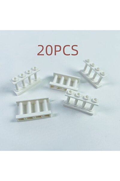 Choice1 white 20PCS DIY Fence Railing Compatible Model Building Block Accesso...