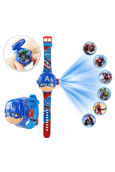 choice2 6TY-MD Fashion Spider-Man Projection Kids Watches for Boys Captain Am...