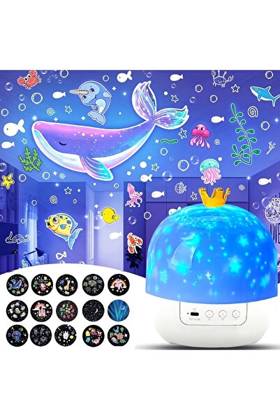 Choice USB Plug Crown Fantasy Star Sky Projection Night Light 15in1 Bedroom C...