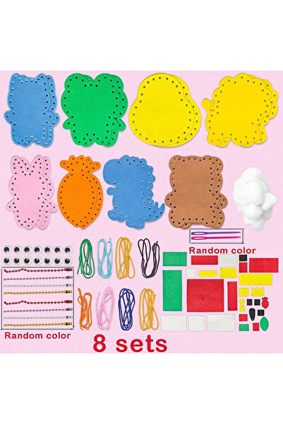 Choice 8 PCS Children's Simple Sewing Set Handmade Art 8 Simple Doll Dolls wi...