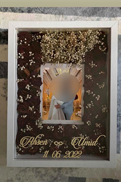 Verda Çerçeve 30x40 Cm Beyaz Gül Anı Çerçevesi! Fotoğraf Bölümlü Çerçeve! Gül...