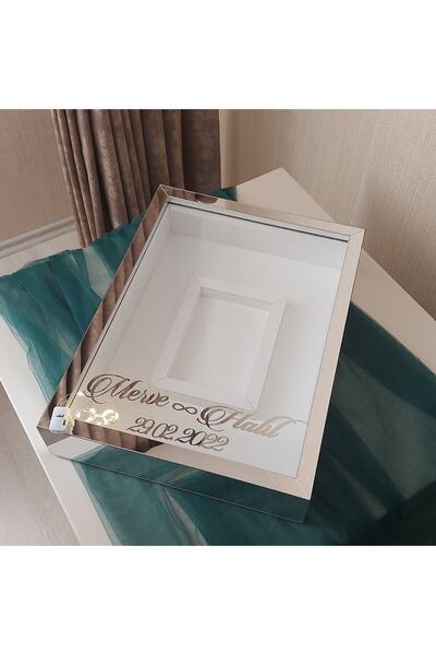 Verda Çerçeve 30x40 cm LED Argintiu Plexiglas Design cu secțiune foto Cutie c...