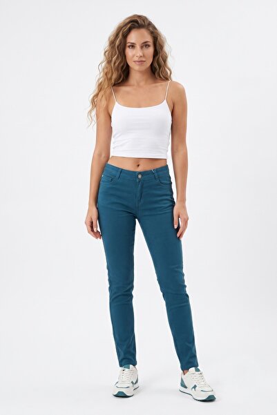 BIGSIE Ženske platnene pantalone niskog struka BGL-ST01594